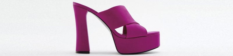 High-Heel Platform Sandals, &pound;32.99, available from Zara