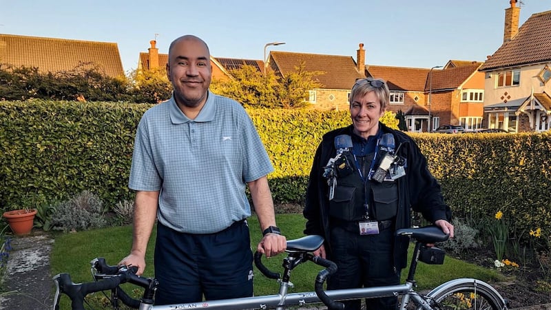 Nadeem Mughal, 52, was shocked and angry after a thief stole his tandem when he and his riding partner stopped for a break.