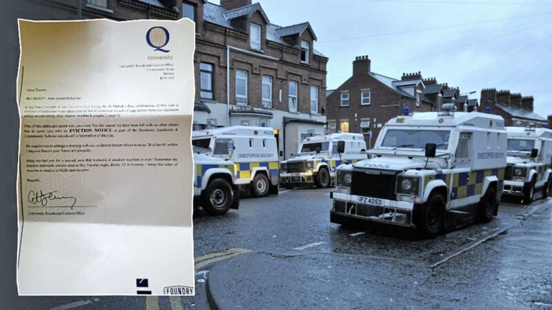 The fake eviction notice stunt was aimed at university students 