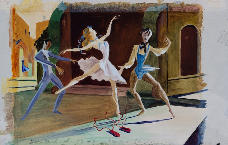 A sample of Hein Heckroth's original production designs for the ballet in The Red Shoes