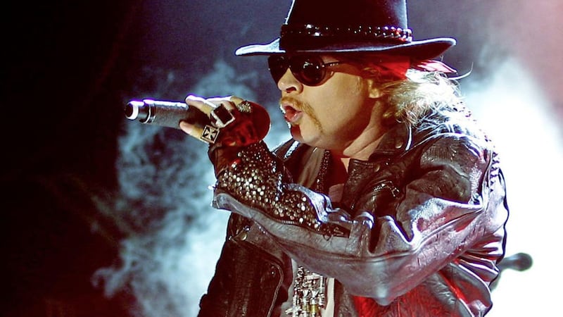 Guns n' Roses frontman Axl Rose will be reunited with his bandmates during the group's concert at Slane Castle next May. Picture by Aijaz Rahi, Associated Press