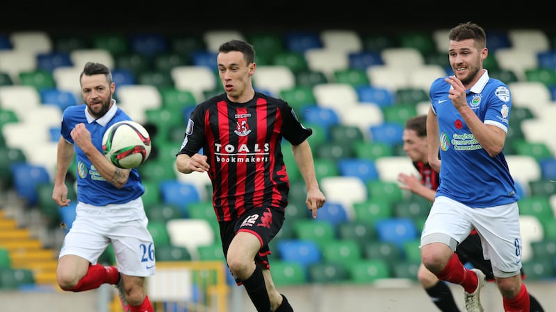 Crusaders will be hoping Paul Heatley can nick a goal against Copenhagen on Wednesday night &nbsp;