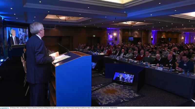 Director General&nbsp;Paraic Duffy at the GAA's Annual Congress in Carlow&nbsp;
