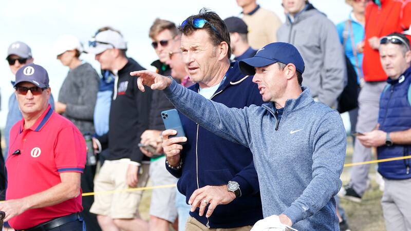 Sir Nick Faldo believes Rory McIlroy, right, has at least 10 more chances to win the Masters