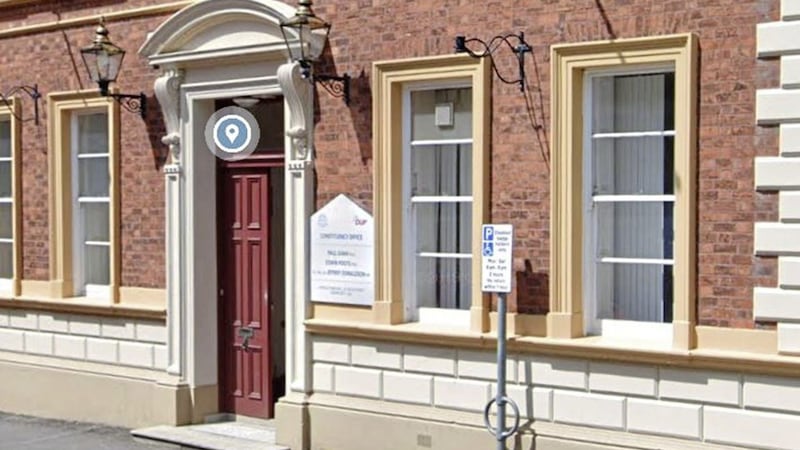 Jeffrey Donaldson, Edwin Poots and Paul Givan share the same constituency offices in Lisburn&#39;s Old Town Hall 