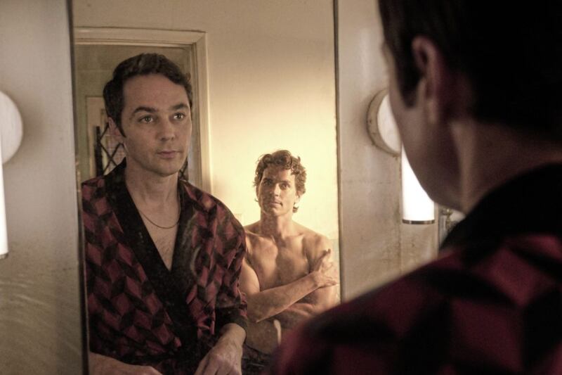 Jim Parsons as Michael and Matt Bomer as Donald in The Boys In The Band 