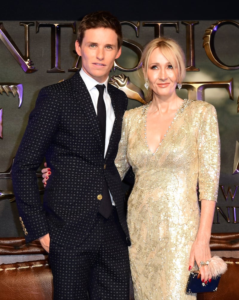 Eddie Redmayne and JK Rowling at the Fantastic Beasts And Where To Find Them premiere