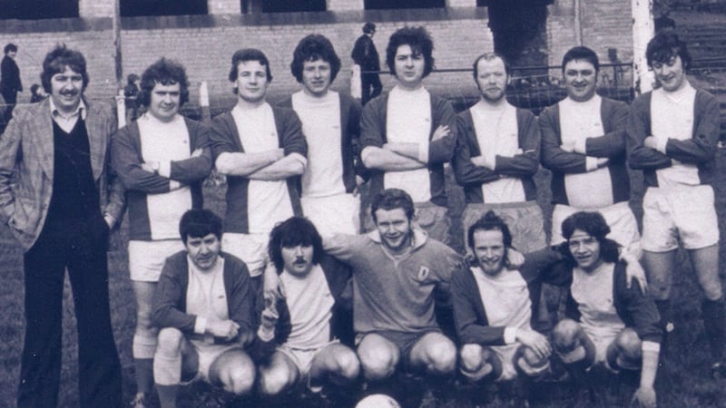 &nbsp;The Derry Brigade Team which played a Bogside and Brandywell select in 1975