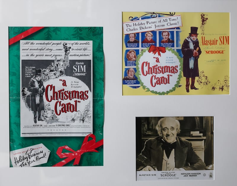 A selection of posters and an image relating to the Christmas classic, Scrooge, which was directed by Brian Desmond Hurst.