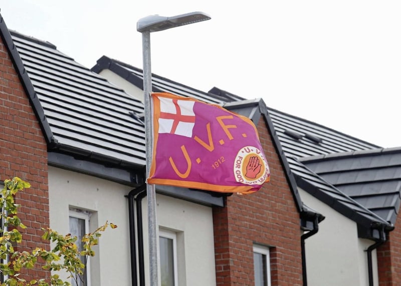 A UVF flag last year at Cantrell Close in south-east Belfast. Picture by Mal McCann 