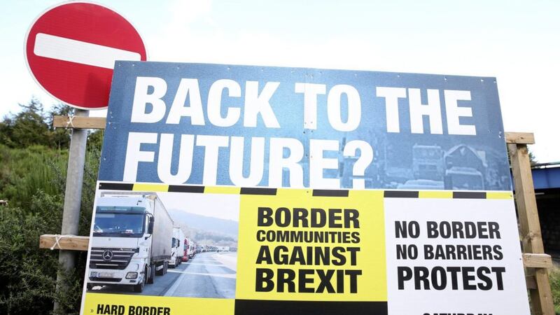 Theresa May reiterated that &ldquo;nobody wants to return to the borders of the past&rdquo; between Northern Ireland and the Republic following Brexit. Picture by Mal McCann 