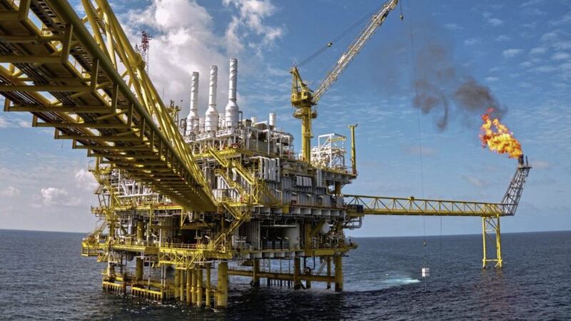 An oil and gas platform, shown here as Vayu reports a 30 per cent monthly increase in wholesale prices in Ireland in May 