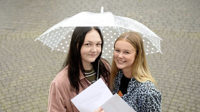 Hazelwood Integrated College pupils Sophie McComiskey and Megan Greer. Picture by Mark Marlow 