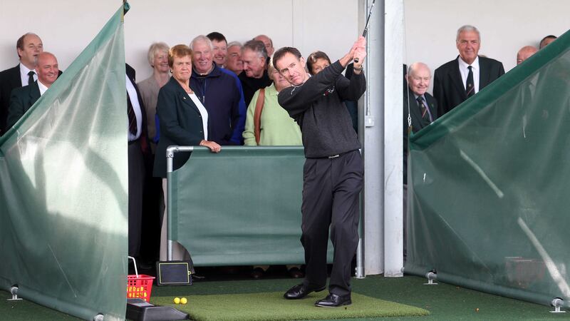 PGA Captain-elect Peter Hanna pictured at the new driving range at Lurgan Golf Club