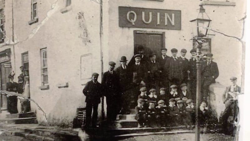 Outside Quin&#39;s bar in the Diamond, Pomeroy 