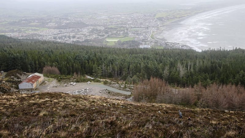 A disused quarry on the slopes of Slieve Donard that is the proposed site for a cable car. Picture by Mal McCann 