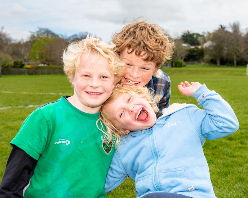 Anthony and Kristina Sinclair's children Patrick (9), Charlie (7) and Kate (5)