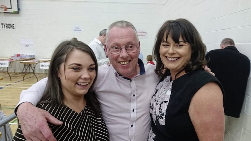 Jemma Dolan (left) was elected with Sinn F&eacute;in members Sean Lynch and Michelle Gildernew in Fermanagh South Tyrone 