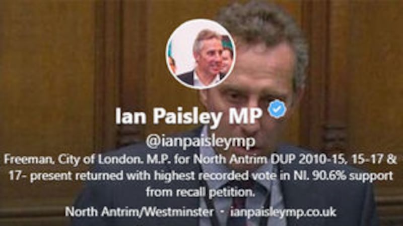 Ian Paisley changed his Twitter biography yesterday to claim that he received 90.6 per cent support from the North Antrim electorate in the recall petition&nbsp;