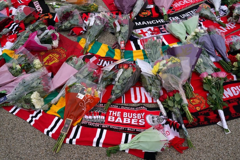 Tributes to Sir Bobby Charlton placed at Old Trafford 