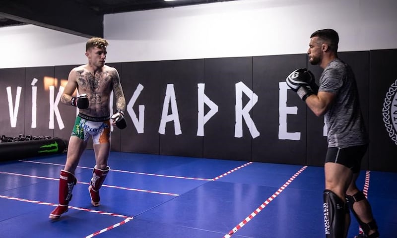 Since leaving school at 15, James Gallagher has dedicated his life to MMA - and the Strabane man is determined to go all the way to the top. Picture by Podge Twomey