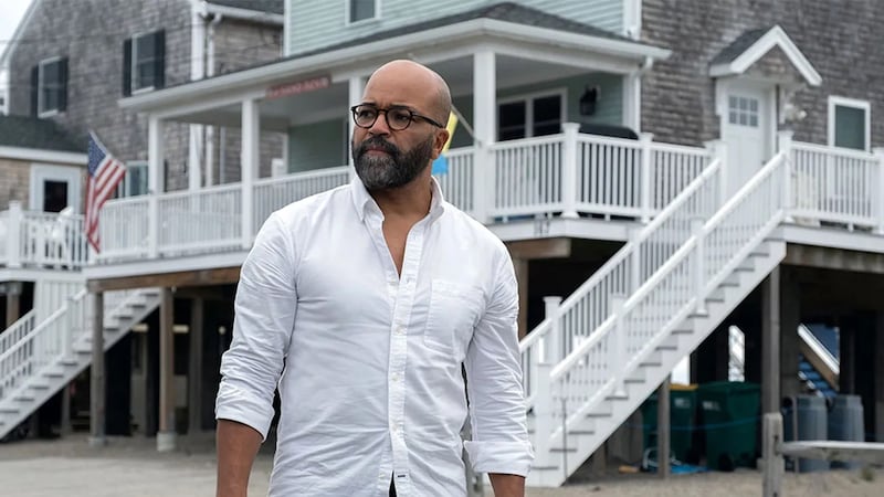A still from American Fiction showing Jeffrey Wright as Monk