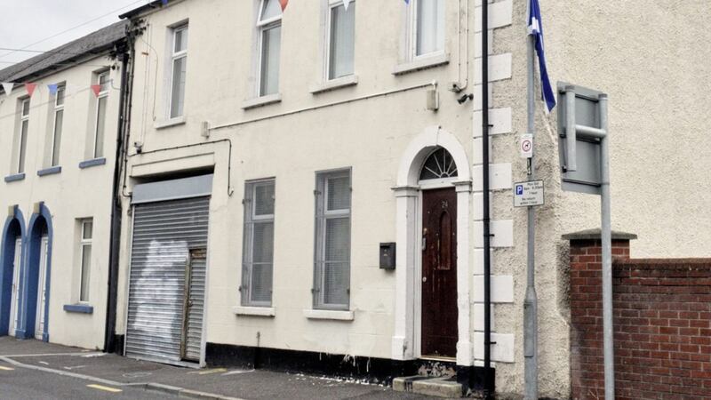 Racist graffiti, now painted over, was daubed on an Islamic centre in Newtownards. Picture by Alan Lewis, Photopress 