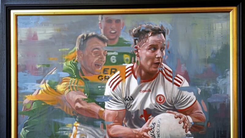 Kieran McGeary in artform - an impression that will be up for auction this evening at the Glenavon Hotel 