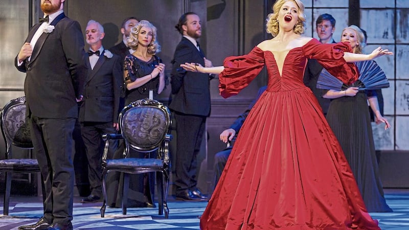 ON SONG: Soprano Siobh&aacute;n Stagg as Violetta in Northern Ireland Opera&rsquo;s production of La Traviata at the Grand Opera House in Belfast 	                 PICTURE: Philip Magowan 