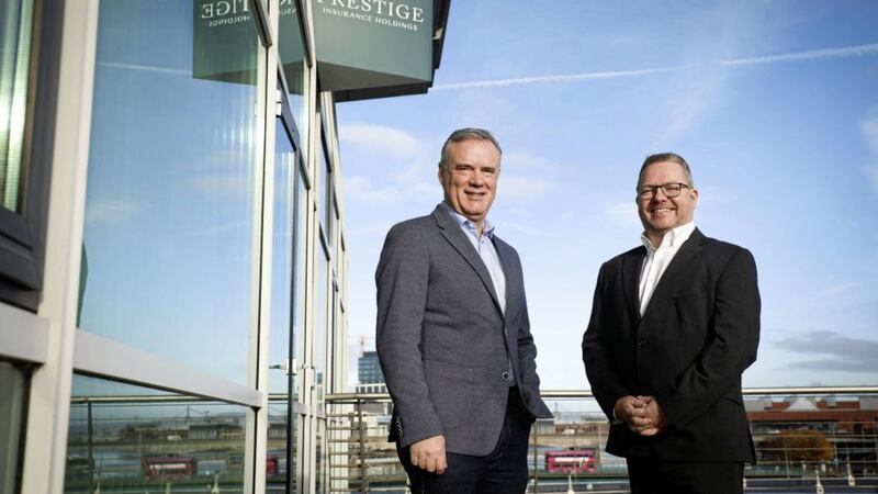 Trevor Shaw (left), chief executive and Brian Allen, managing director of digital at Prestige Insurance Holdings Limited. Picture by Kelvin Boyes 