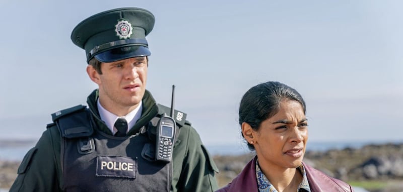 Amara Karan (Leila Hussain) and Niall Wright (Callum McCarthy) star in BBC NI police drama Hope Street 