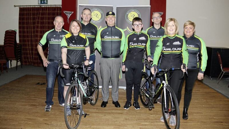 Pictured at the launch of this year&#39;s Camlough Cycling Club Spring 60 are (l to r): Tony Kelly, Sinead Gorman, Kieran Morgan, race director Joe Duffy, Gavin Kelly, Colin McCloskey, Margaret Trainor and Linda Quinn 