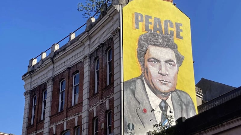 A new mural of the late Nobel Peace Prize winner John Hume has been created on a gable wall in Derry. Picture by Margaret McLaughlin 