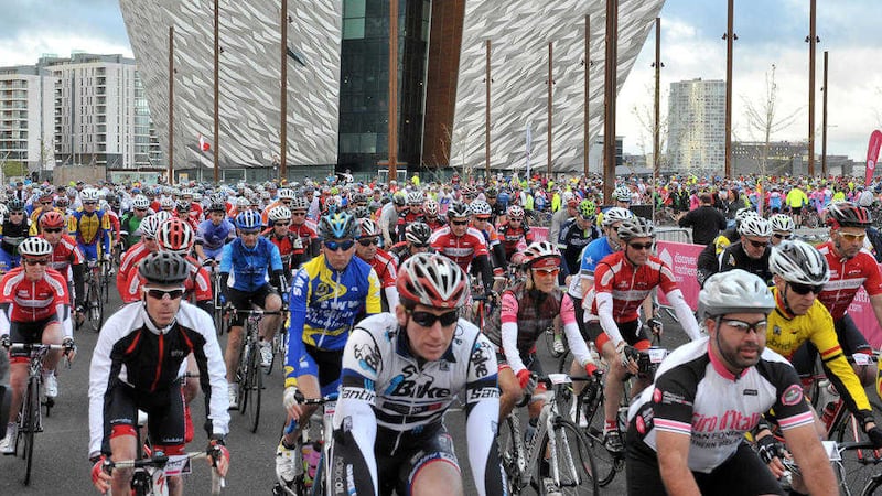 This is Gran Fondo weekend &ndash; the event starts off in Titanic Quarter 