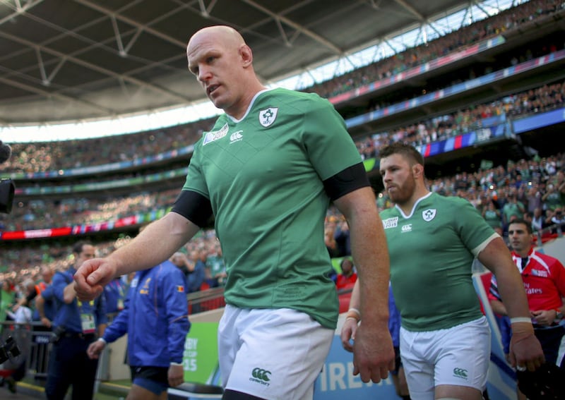 Paul O’Connell walks onto the pitch prior to Ireland's Rugby World Cup match against Romania in 2015