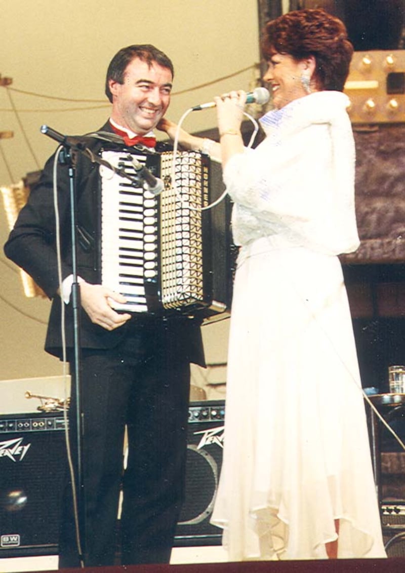 Susan and Dennis playing at the Wembley Country Music Festival in 1984