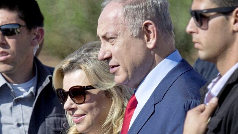Israeli prime minister Benjamin Netanyahu and his wife Sara Picture by Ariel Schalit/AP 