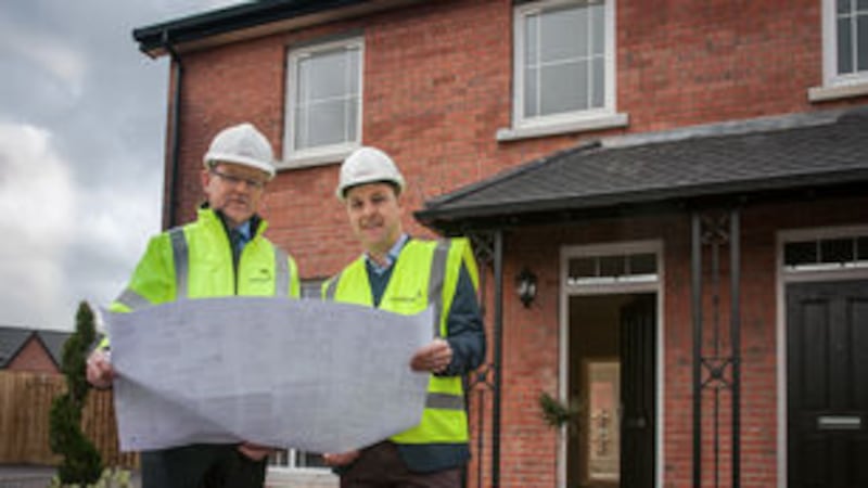 Lagan Homes managing director Conor Mulligan and FastHouse managing director Stephen Bell have announced the completion of a pioneering modular construction project at Windrush Park in Antrim&nbsp;