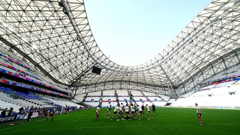 Scotland’s players got a feel for Stade Velodrome on Friday (Mike Egerton/PA)