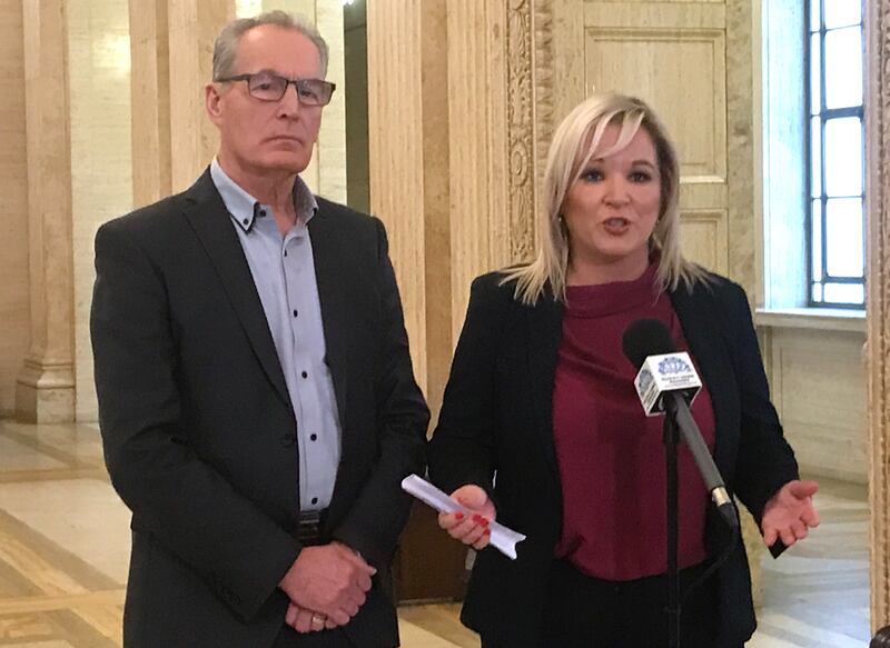 Sinn Fein vice president Michelle O’Neill and party colleague Gerry Kelly will attend Friday’s ceremony