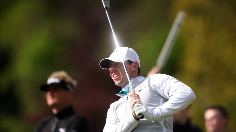 Rory McIlroy on the 14th tee during day two of the Irish Open at the K Club in county Kildare on Friday<br />Picture by PA&nbsp;