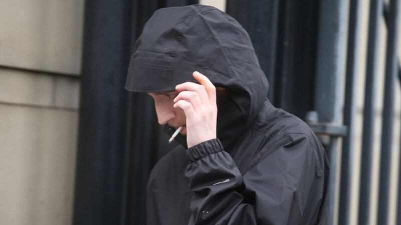 &nbsp;Robert Sharkey (23) of Larkspur Rise, Belfast, pictured leaving court yesterday. Photo by Hugh Russell