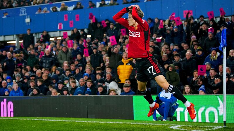 Alejandro Garnacho put United ahead at Goodison Park in sensational style (Peter Byrne/PA)