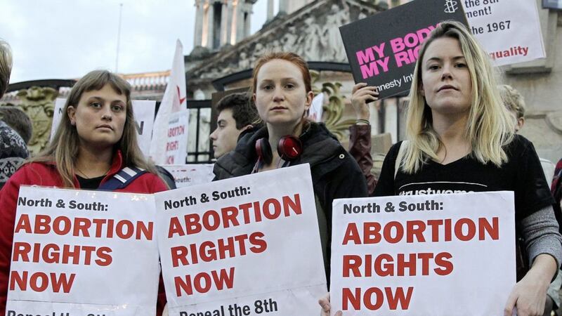 File picture of a pro-choice rally held outside Belfast City Hall. Picture by Philip Walsh 