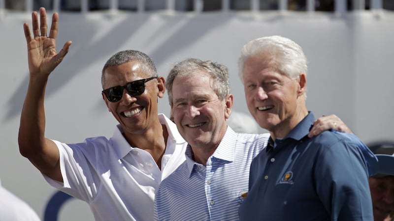 Barack Obama, George Bush and Bill Clinton were all in attendance on day one.