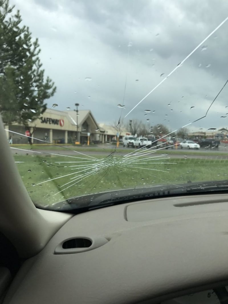 Windscreen smashed