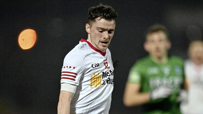 Ryan Jones was one of nine newcomers on the Tyrone panel who made their debuts for the Red Hands in Wednesday night&#39;s win over Fermanagh Picture: Oliver McVeigh 