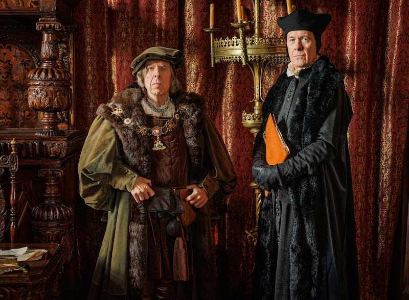 Timothy Spall as the Duke of Norfolk and Alex Jennings as Stephen Gardiner (Nick Briggs/BBC)