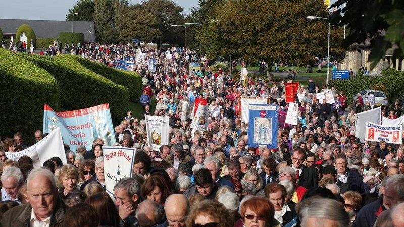 Thousands attended the National Eucharistic Congress at Knock, Co Mayo, with a huge crowd processing through the grounds of the Marian Shrine yesterday 