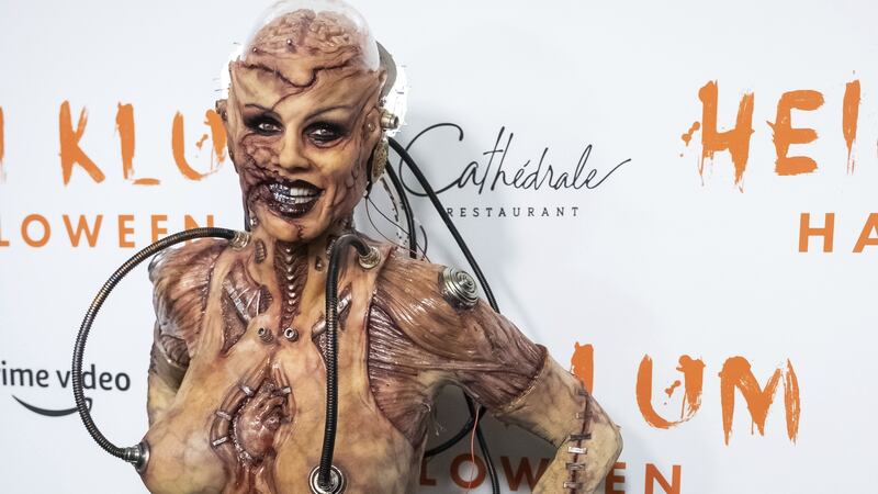 Supermodel Klum spent more than half a day transforming from catwalk star to nightmarish monster.